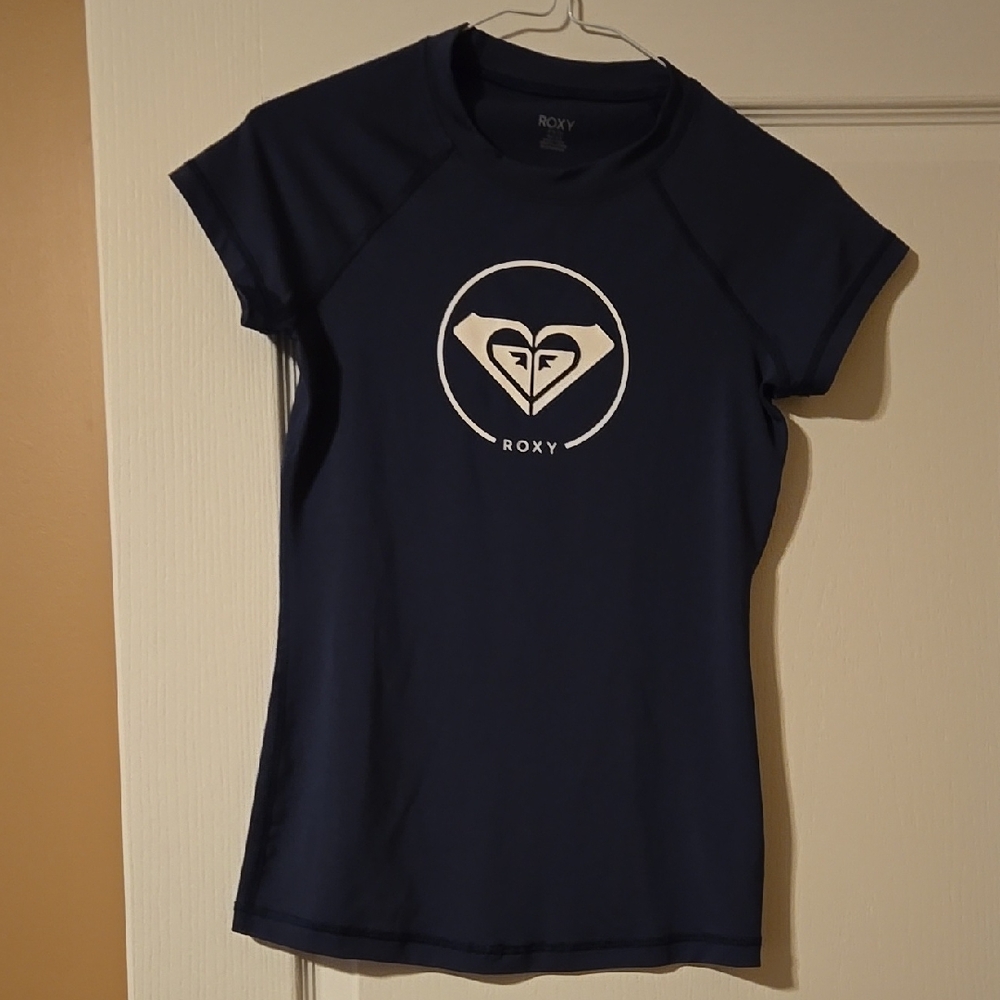 Roxy Blue Tee with White Emblem